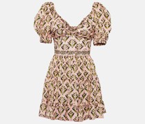 Agua by Agua Bendita Minikleid Manzanilla Margarita aus Baumwollpopeline