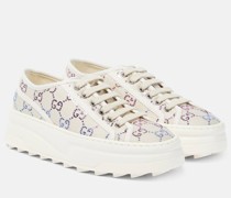 Verzierte Plateau-Sneakers GG