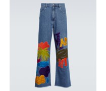 Marni X No Vacancy Inn Hose aus Chambray