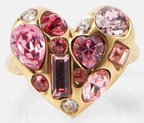 Ring Gemstone Heart mit Kristallen