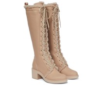 Gianvito Rossi Stiefel North aus Leder mit Shearling