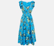 Tory Burch Bedrucktes Midikleid aus Baumwolle