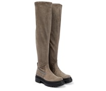 Brunello Cucinelli Overknee-Stiefel aus Veloursleder