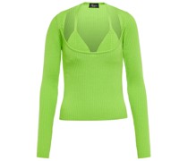 Blumarine Rippstrick-Top aus Wolle