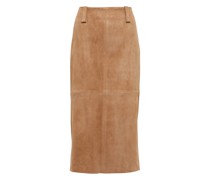 Brunello Cucinelli Midirock aus Veloursleder