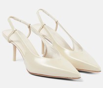 Slingback-Pumps aus Leder