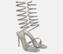 Rene Caovilla Verzierte Sandalen aus Satin