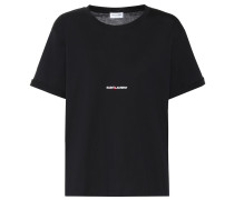 Saint Laurent Bedrucktes T-Shirt aus Baumwolle