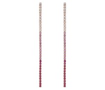 Shay Jewelry Ohrringe Single Thread Drop aus 18kt Rosegold mit Edelsteinen