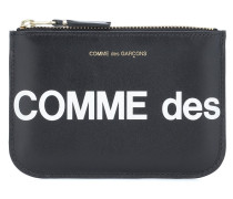 Comme des Garcons Wallet Etui Huge Logo Small aus Leder