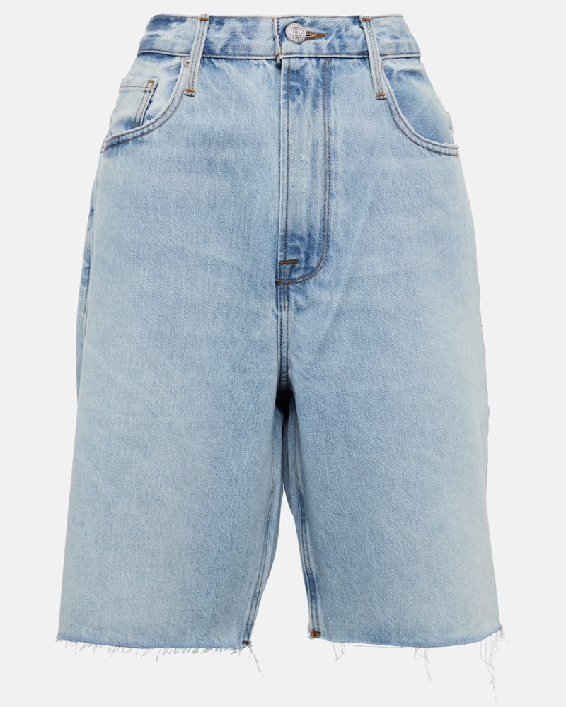 Frame Denim Damen Frame High-Rise Bermuda-Shorts aus Denim