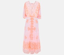 Juliet Dunn Bedrucktes Maxikleid aus Baumwolle