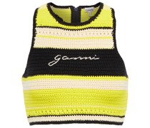 Ganni Cropped-Top aus Haekelstrick