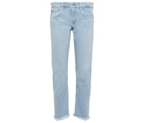 AG Jeans Mid-Rise Cropped Jeans Girlfriend