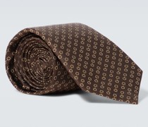 Krawatte Horsebit aus Seiden-Jacquard
