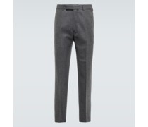 Gucci Hose aus Wollflanell mit Web-Streifen