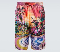 Dolce&Gabbana Bedruckte Shorts aus Seide