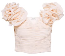 Magda Butrym Cropped-Top aus Seidenchiffon