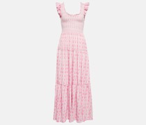 LoveShackFancy Maxikleid Chessie aus Baumwolle