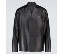 Prada Hemdjacke aus Leder