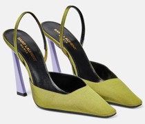 Saint Laurent Slingback-Pumps Blade 105 aus Canvas