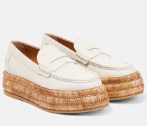 Platform-Loafers aus Leder