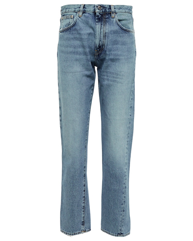 Totême Damen Toteme Mid-Rise Straight Cropped Jeans