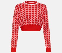 Cropped-Pullover aus Jacquard