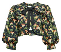 Cropped-Top Granate aus Baumwolle