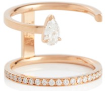 Repossi Ring Serti Sur Vide aus 18kt Rosegold mit Diamanten