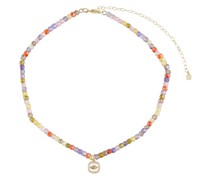Halskette Evil Eye aus 14kt Gelbgold mit Diamanten