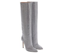 Verzierte Stiefel aus Veloursleder