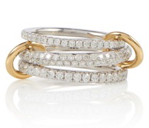 Spinelli Kilcollin Ring Nova aus Sterlingsilber und 18kt Gelbgold mit Diamanten