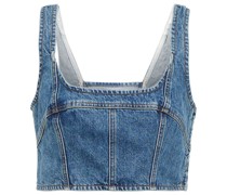 Frame Bustier-Top aus Denim