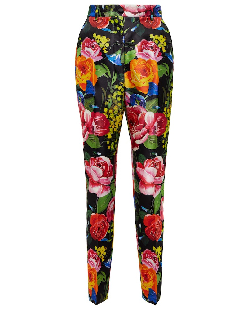 Dolce & Gabbana Damen Dolce&Gabbana Bedruckte Hose aus Seide