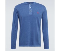 Henley-Hemd aus Baumwolljersey