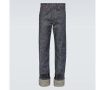 Mid-Rise Straight Jeans