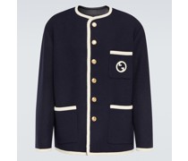 Gucci Bestickte Jacke aus Tweed