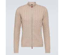 Pullover mit Reissverschluss aus Kaschmir