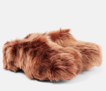 Dries Van Noten Clogs aus Faux Fur