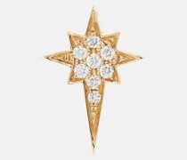 Einzelner Ohrring North Star Small aus 14kt Gelbgold mit Diamanten