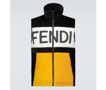 Fendi Bedruckte Daunenweste mit Cord