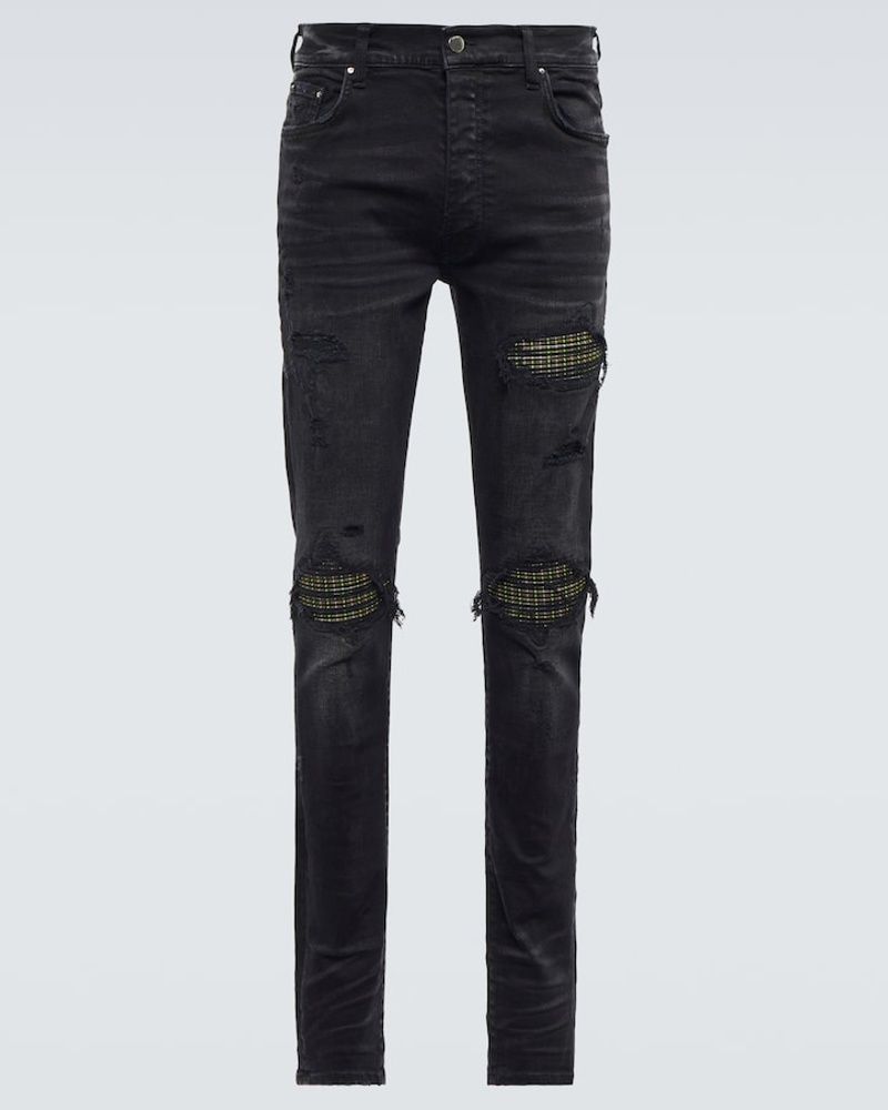Herren Bekleidung Jeans Röhrenjeans Amiri Denim Skinny Distressed Jeans MX1 in Blau für Herren 