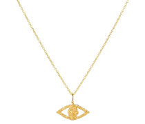 Halskette Small Evil Eye aus 14kt Gelbgold