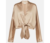 Bluse aus Seidensatin