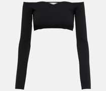 Nina Ricci Cropped-Top aus einem Wollgemisch