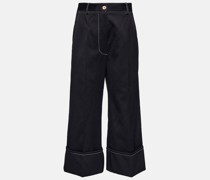 Weite High-Rise-Culottes