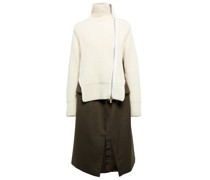 Sacai Mantel aus einem Wollgemisch