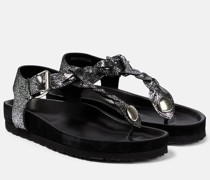 Sandalen Brook aus Metallic-Leder