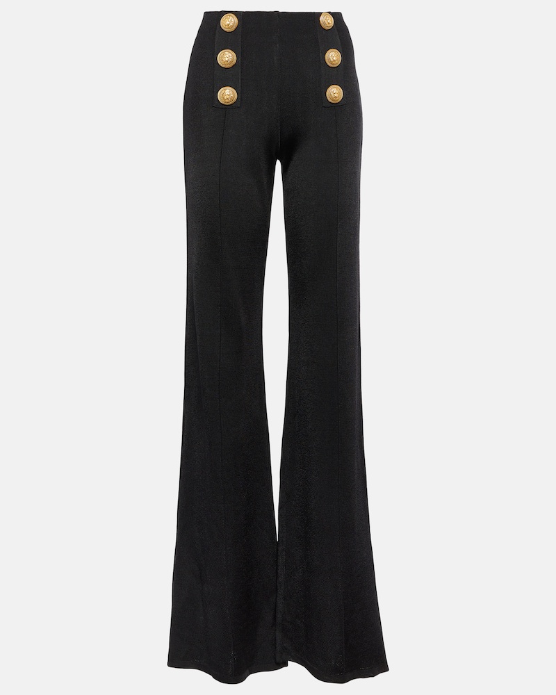 Balmain Damen Balmain High-Rise-Schlaghose